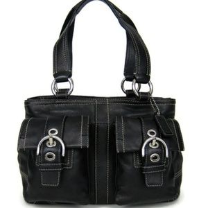 Coach Bags | Black Leather Soho Buckle Satchel